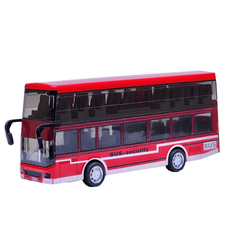 خرید ماشین فلزی یدینگ «اتوبوس دو طبقه عقبکش موزیکال، نور و صدا» ماشین فلزی Yeading Toys Bus Securtity Metal double-decker bus Yeading YD632