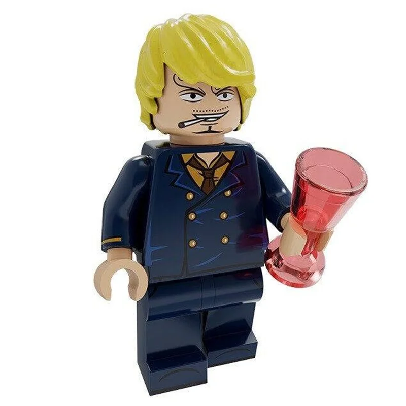 نمای سهبعدی مینی فیگور سانجی لگو - 3D view of Lego Sanji Mini Figure