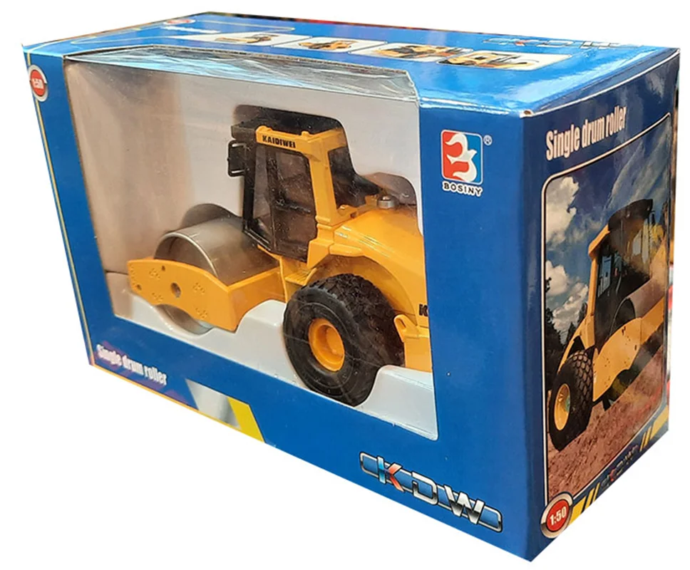 خرید ماکت فلزی ماشین فلزی کایدویی «غلتک فلزی، غلتک تایر لاستیکی» KWD Kaidiwei die cast Lastik Tekerlekli Silindir 625018