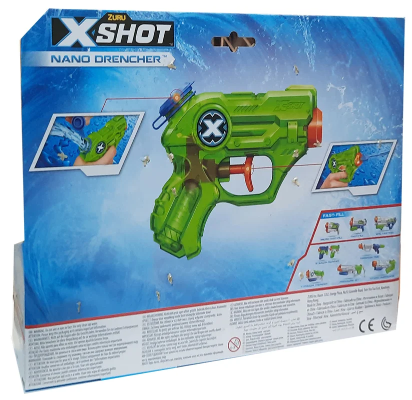 خرید زورو ایکس شات «آبپاش ایکس شات بسته 4 تایی نانو درنچر نانو خیس کننده»  Zuru X Shot Nano Drencher Water Gun 4 Pack 5645