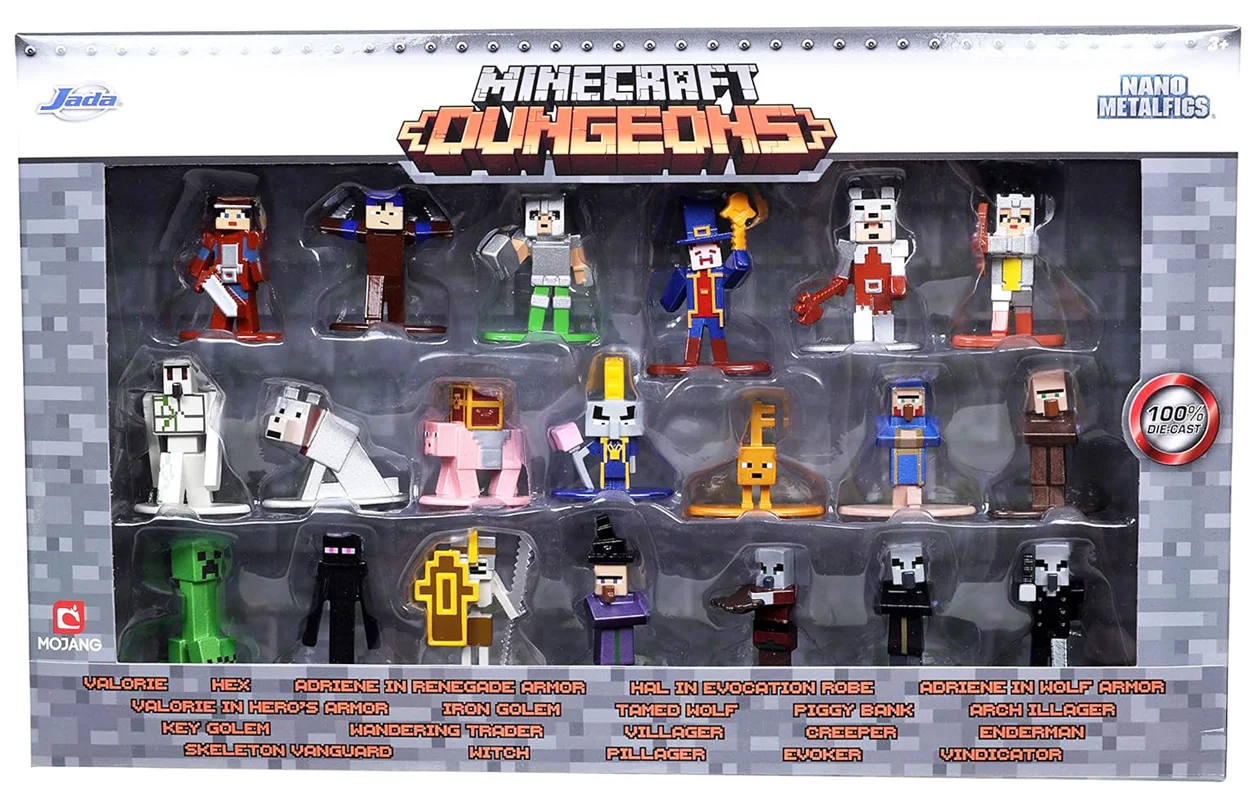 خرید نانو متال فیگور جادا «ماینکرفت دانجن سیاه چالها بسته 20 تایی» Jada Minecraft Dungeons Die-cast Nano Metalfigs 20-Pack Figure