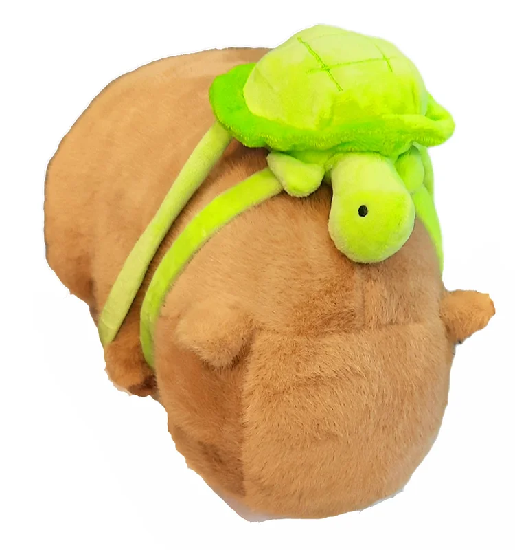 خرید عروسک «موش خرما با یک لاک پشت کوچولو» اسباب بازی عروسک پولیشی Persimmon Plush Doll