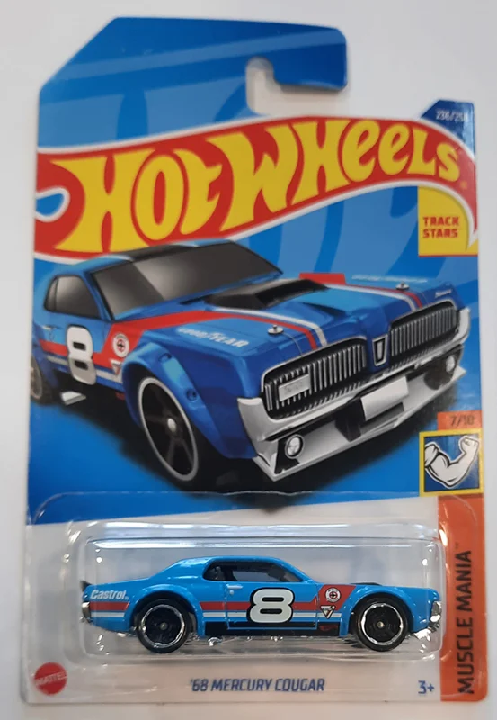 خرید ماشین فلزی هات ویلز ماشین «68 مرکوری کوگار» ماشین فلزی Hot Wheels 68 Mercury Cougar Muscle Mania 7/10 236/250