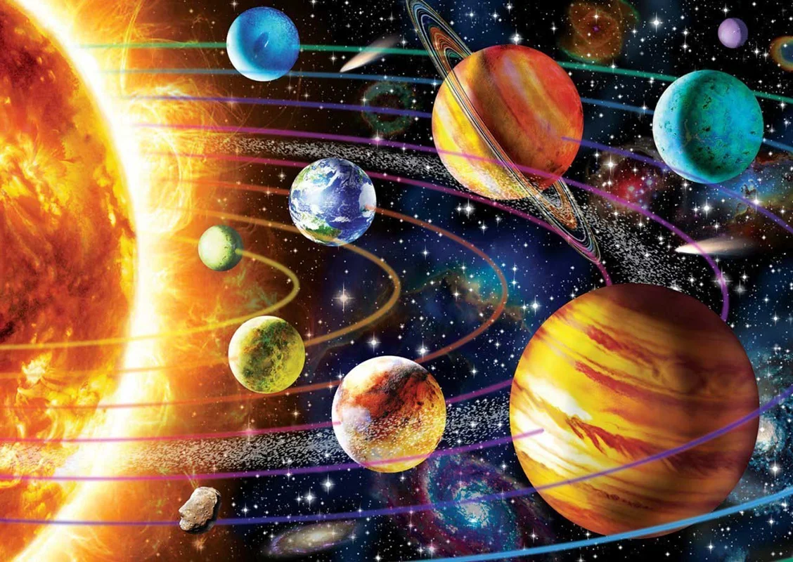 پازل شمس، پازل خورشید، پازل منظومه آرت پازل 1000 تکه  شب نما «منظومه شمسی» Heidi Art Puzzle Neon Series Solar System 1000 pcs 5012