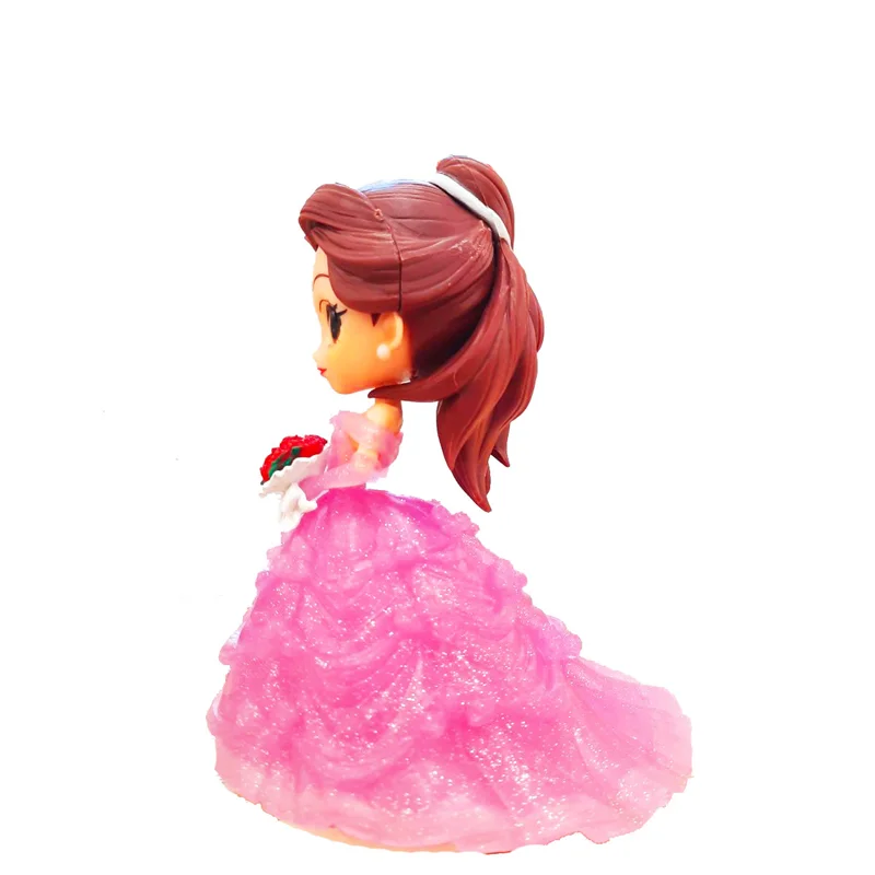 کیوپاسکت فیگور پرنسس بل با لباس عروس صورتی و گل