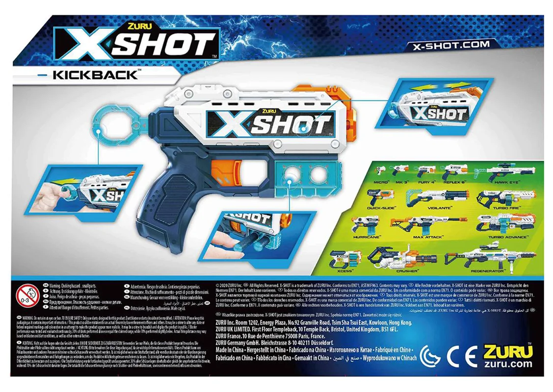 خرید تیر ابری زورو ایکس شات «کیک بک، ضربه برگشتی»  Zuru X Shot Kick back 36184