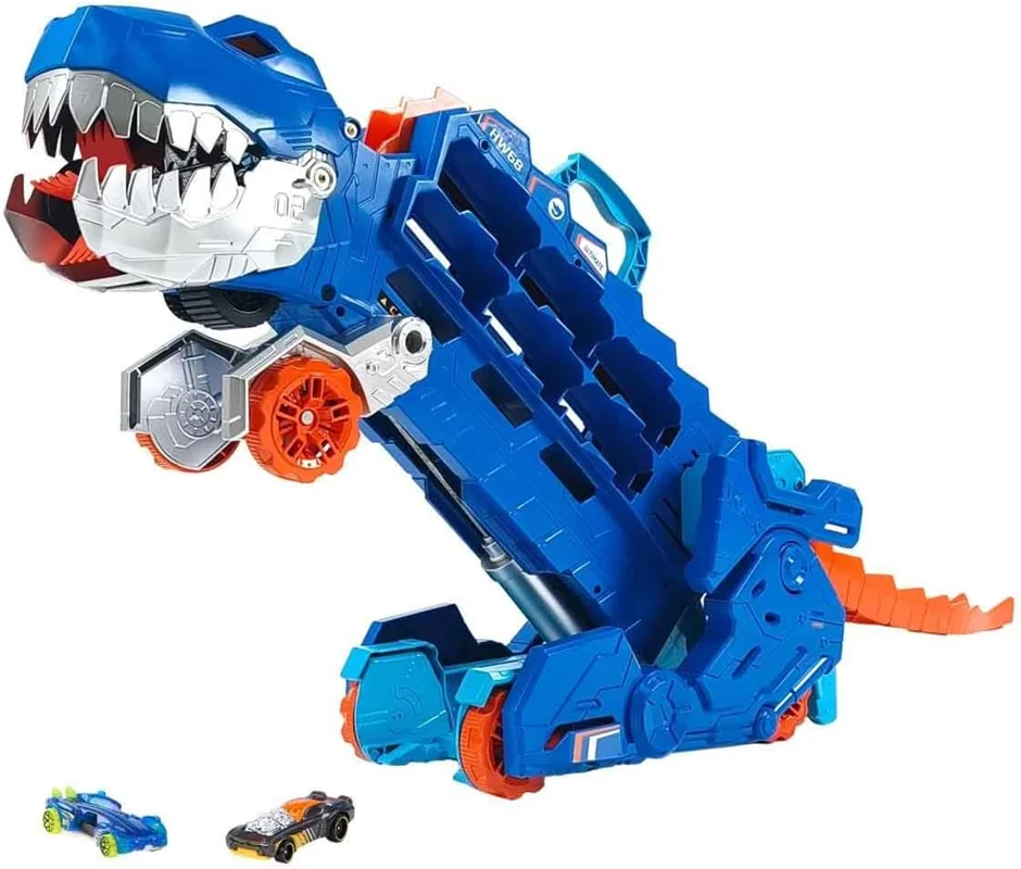 خرید پیست مسابقه نهایی، پیست هات ویلز، پیست شهر سرعت، پیست تیرکس، پیست بازی ماشین هات ویلز «ست بازی کامیون دایناسور تیرکس نهایی» پیست مسابقه  Hot Wheels Campionship Fight In Hot Wheels Ultimate T-rex Truck Game Set HNG50