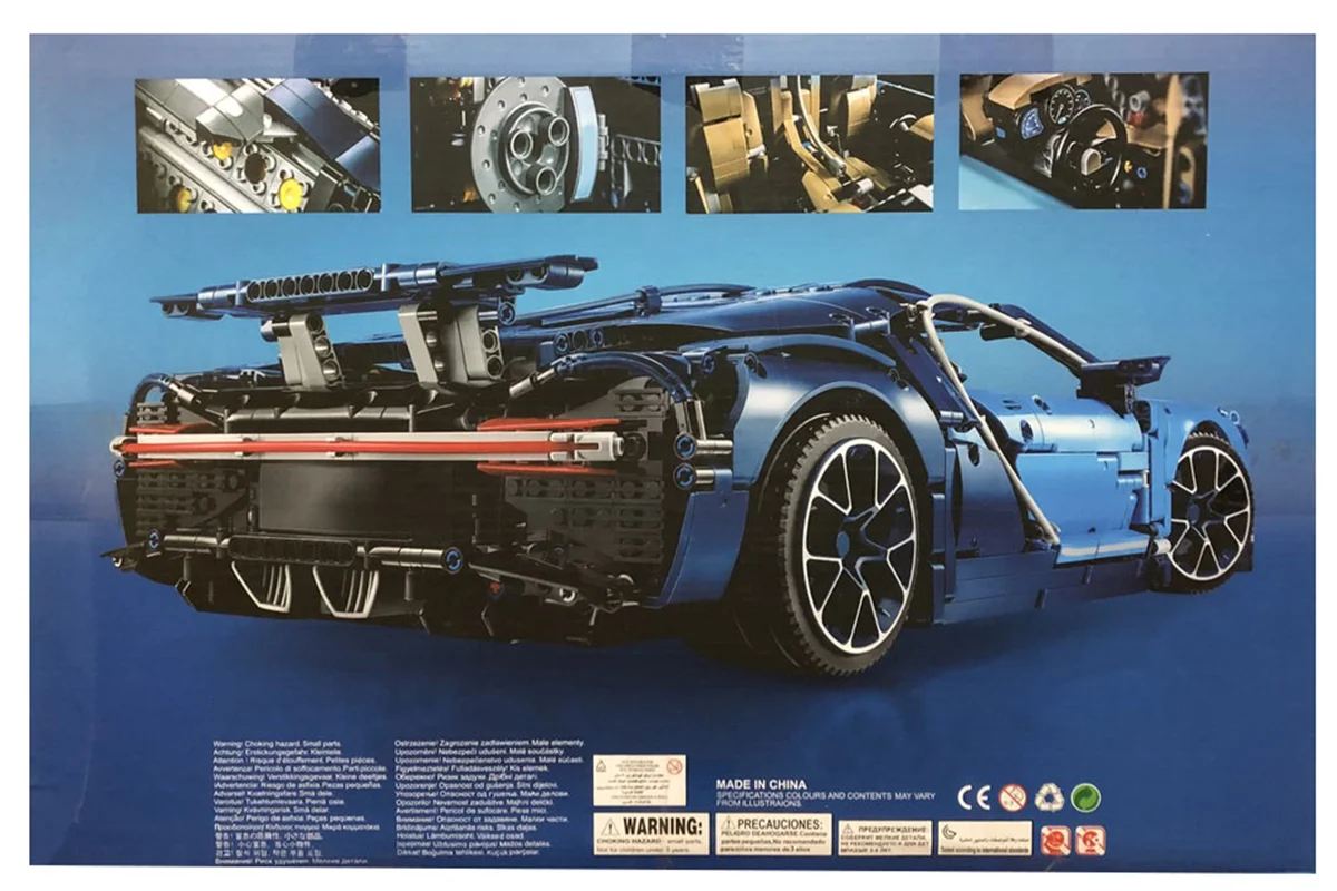 خرید لگو تکنیک «لگو بوگاتی شیرون» لگو  Technique Lego Building Blocks Bugatti Chiron Sports Car 95968