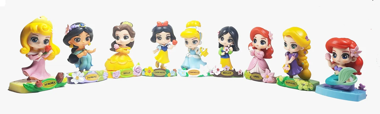ست ۹ تایی فیگور پرنسسهای دیزنی Disney Princess Figures Set - نمای کلی