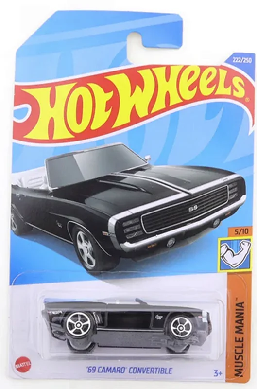 خرید ماشین فلزی ماکت فلزی هات ویلز «69 کامارو کنورتیبل» ماشین فلزی  Hot Wheels 69 Camaro Convertible Muscle Mania 5/10 222/250