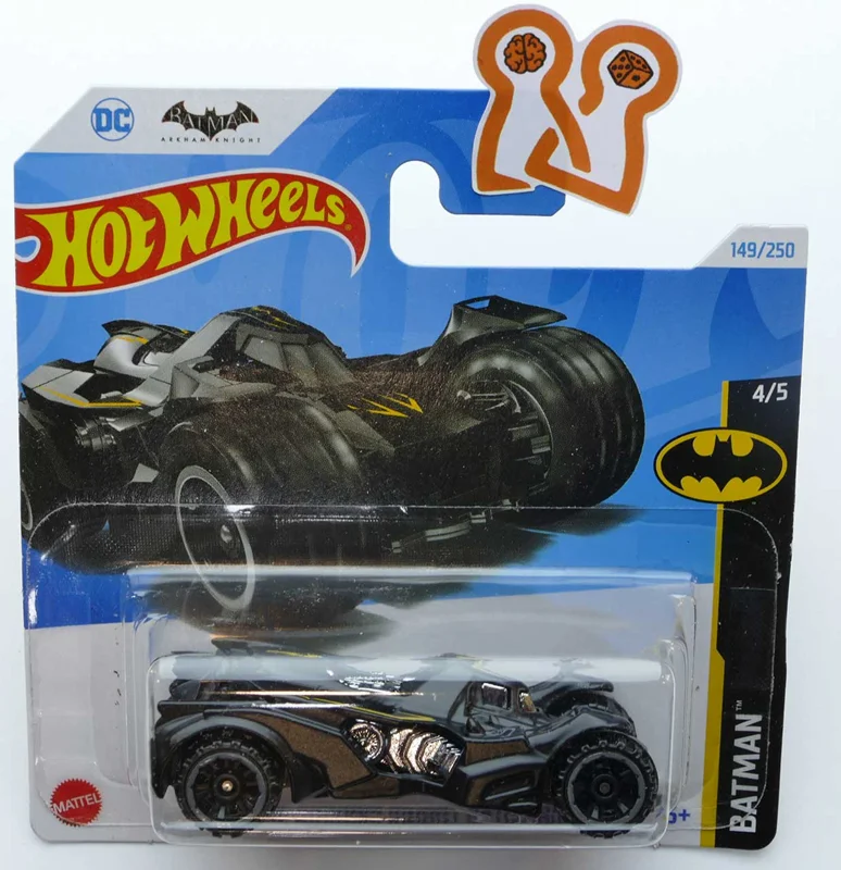 تصویر ماشین فلزی هات ویلز بتمن آرکام نایت مدل Batmobile از نمای جلو
