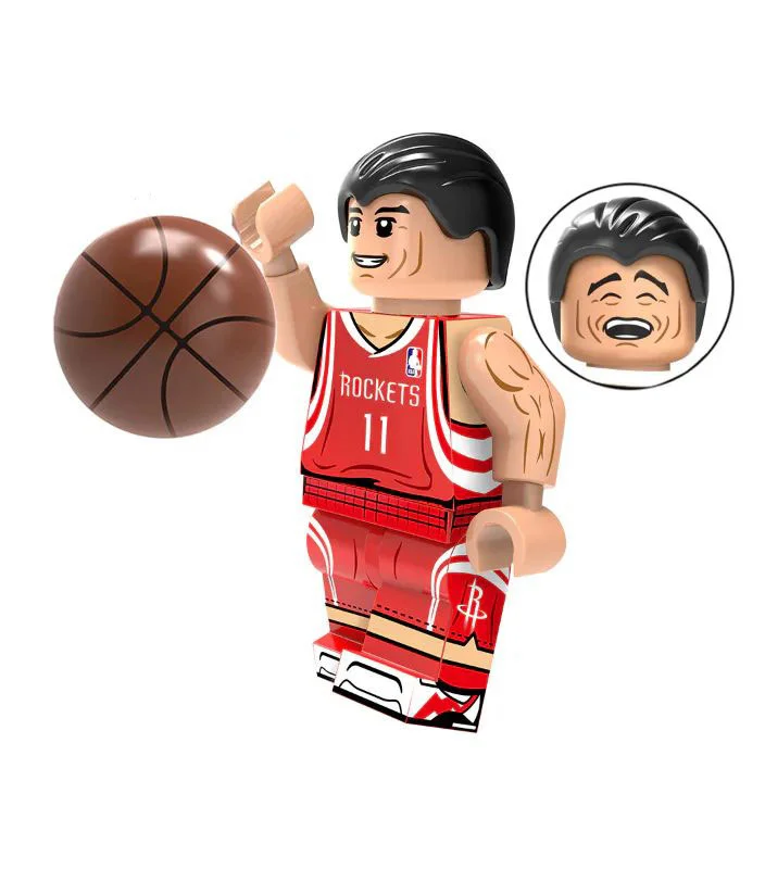 فیگور لگو بسکتبالیست یائو مینگ با لباس هیوستون راکتس