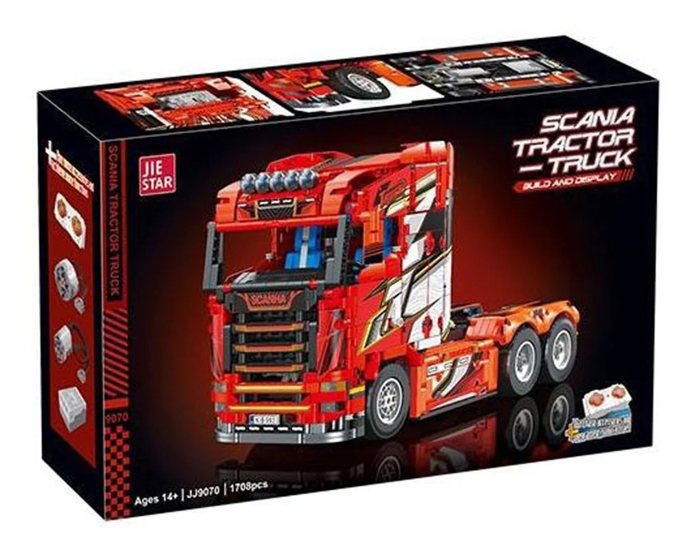 لگو کامیون کشنده اسکانیا Scania Tractor Truck JJ9070 – نمای جلوی بستهبندی
