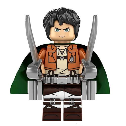 مینی فیگور لگویی ارن ایگر با شنل سبز و دو شمشیر