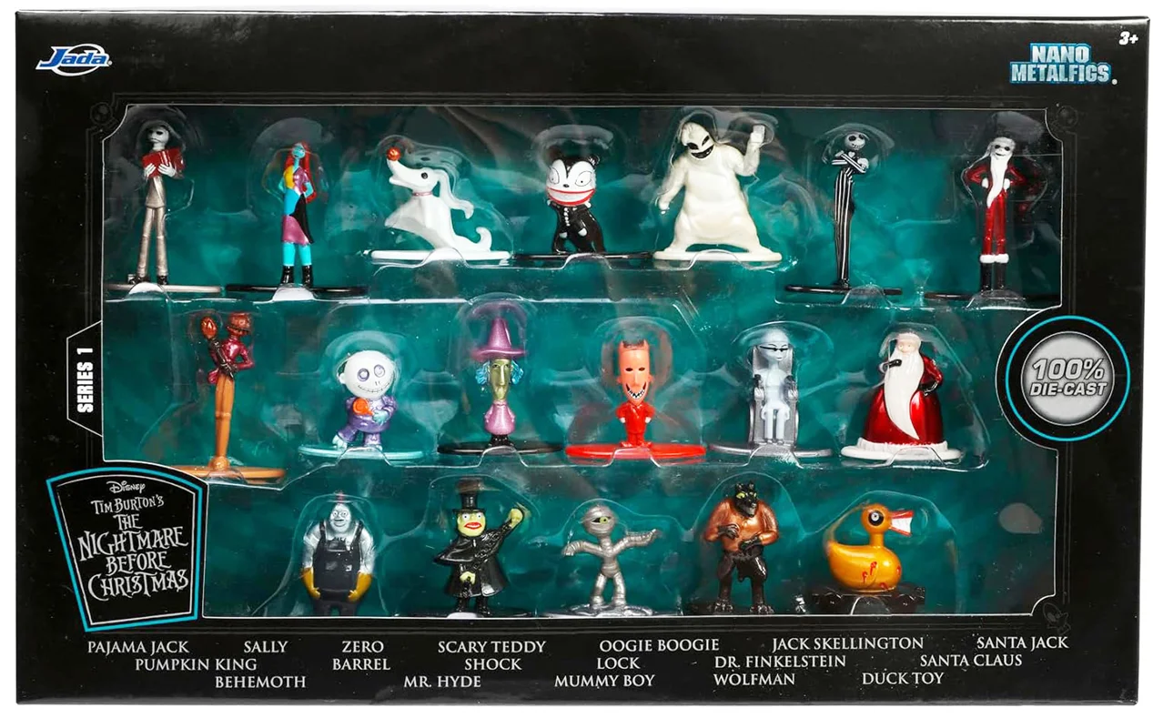خرید نانو متال فیگور جادا «نایتمر قبل از کریسمس، کابوس پیش از کریسمس» Jada Nano Metalfigs Nightmare Before Christmas 18-Pack Figure Serie 1