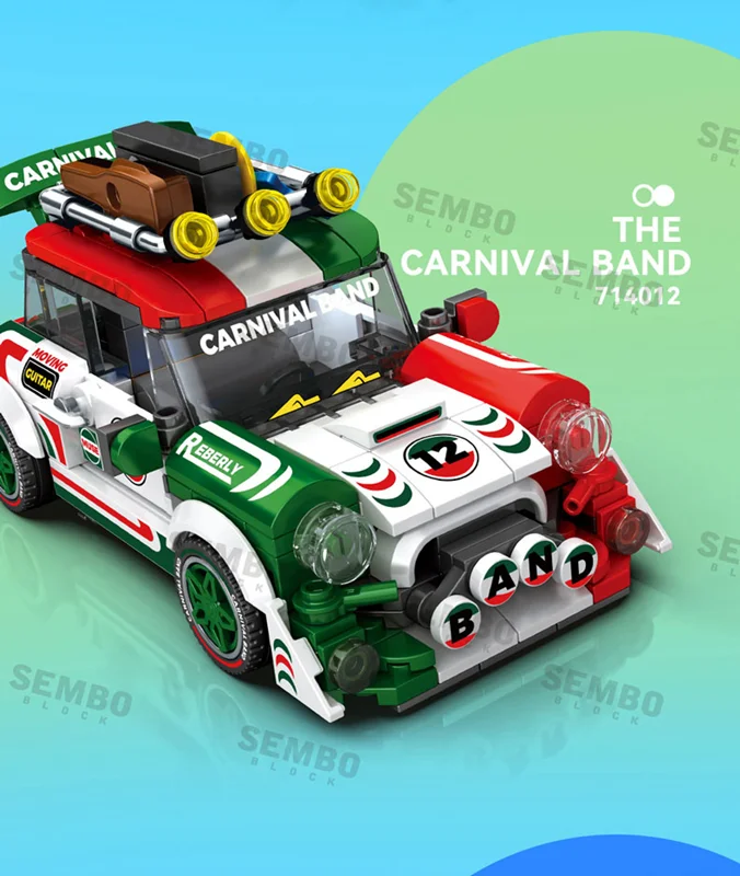 خرید لگو سمبو بلاک سری جهانی فیموس کار BK.8 «کارنیوال باند» Sembo Blocks Famous car world series BK.8 The Carnival Band 714012