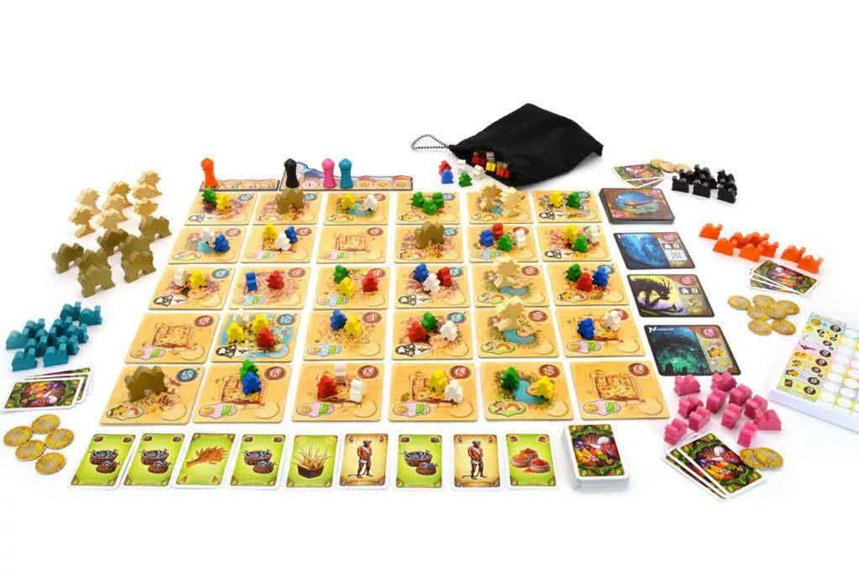 تمام اجزای بردگیم  5 قبیله Five Tribes