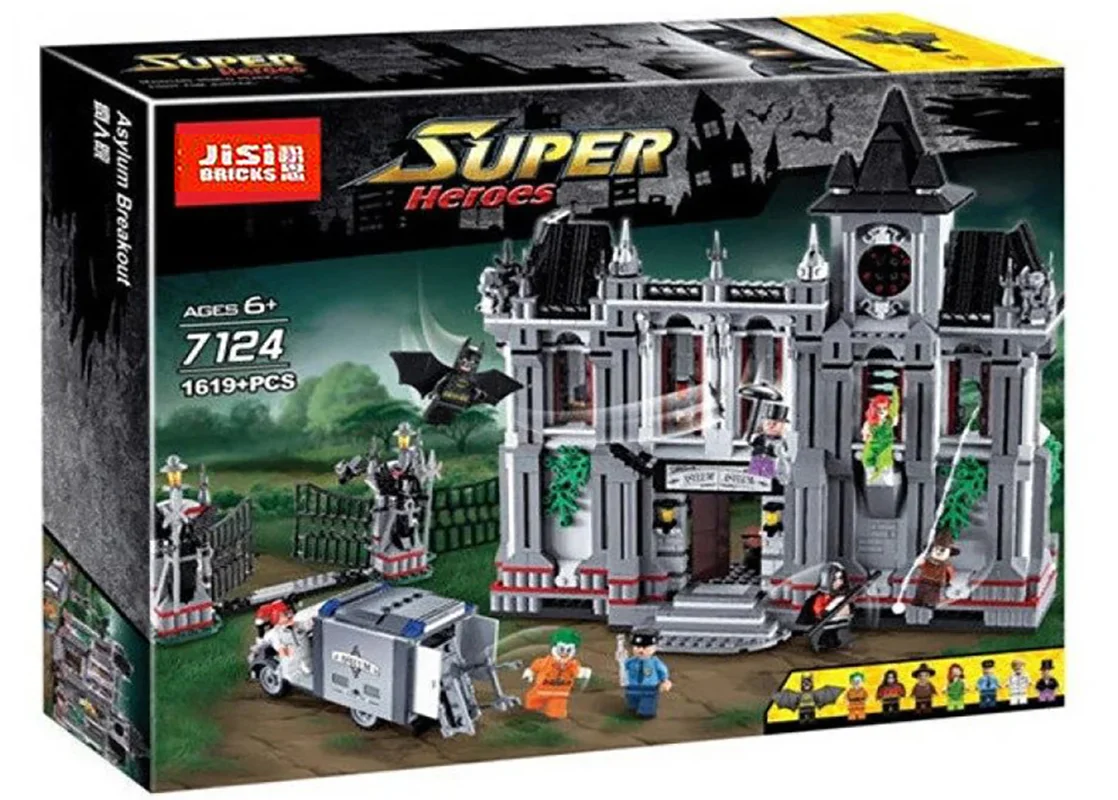 خرید لگو جی سی «فرار جوکر از بیمارستان آرکام» Building Blocks JiSi Super Heroes Arkham Asylum Escape lego 7124