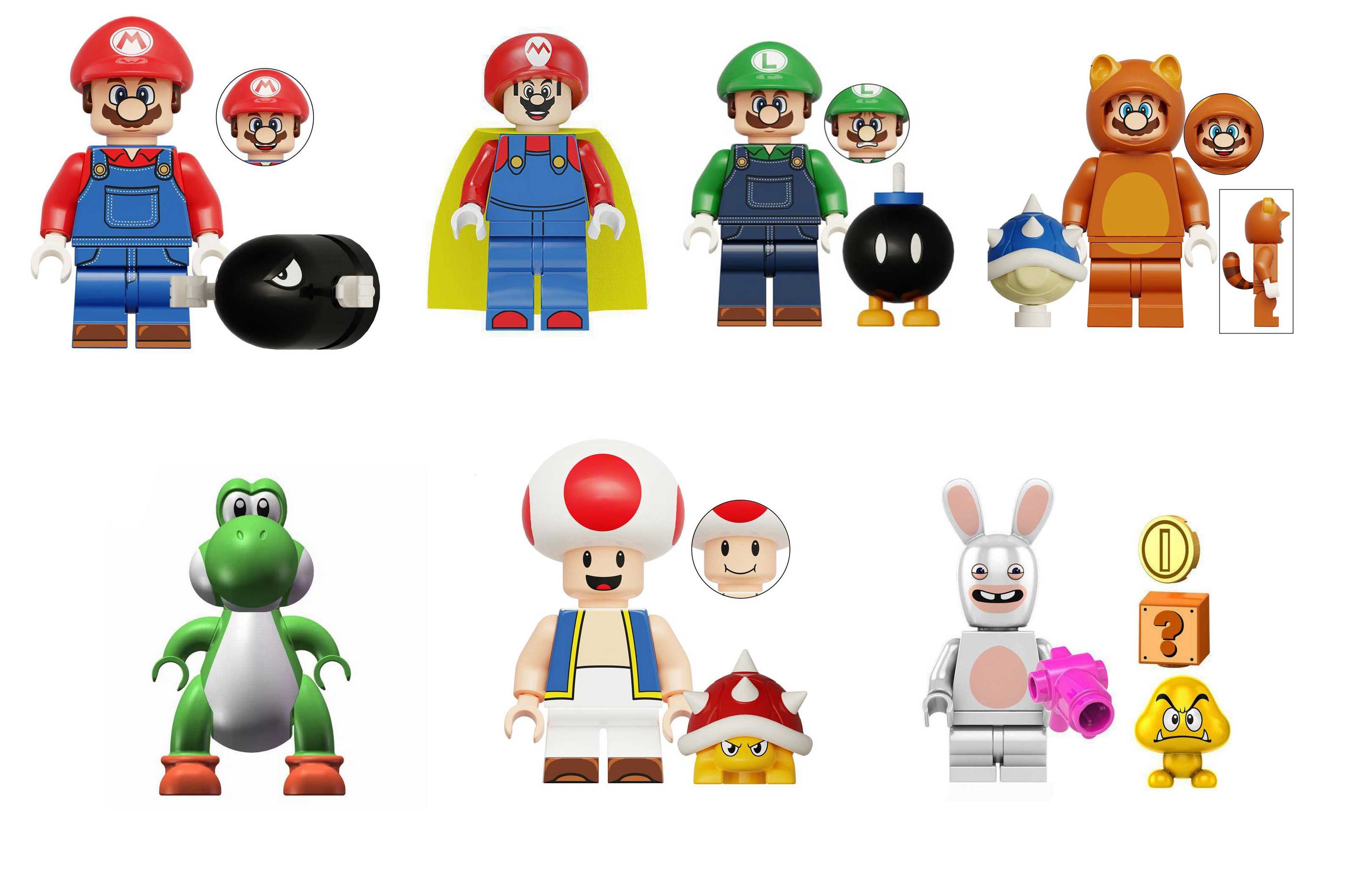 مینی فیگور لگو، ست 7 تایی شخصیت های کلکسیونی ماریو Mario set Of 7