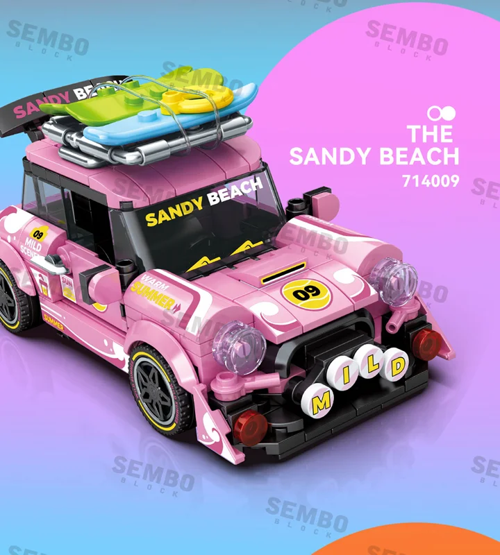 خرید لگو سمبو بلاک سری جهانی فیموس کار BK.8 «سندی بیچ» Sembo Blocks Famous car world series BK.8 The Sandy Beach 714009