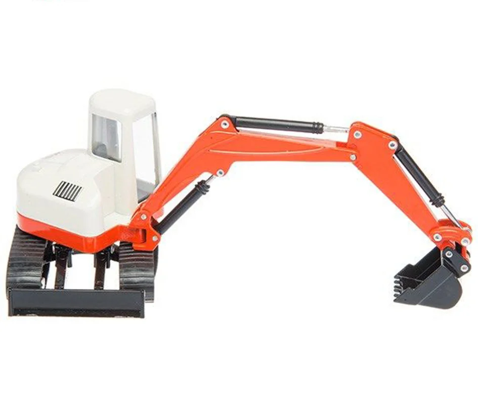 ماکت فلزی هوایی تویز های تراک «ماشین بیل مکانیکی سفید و نارنجی» Hy Truck Huayi Toys Diecast Excavator Orange White 6012-4