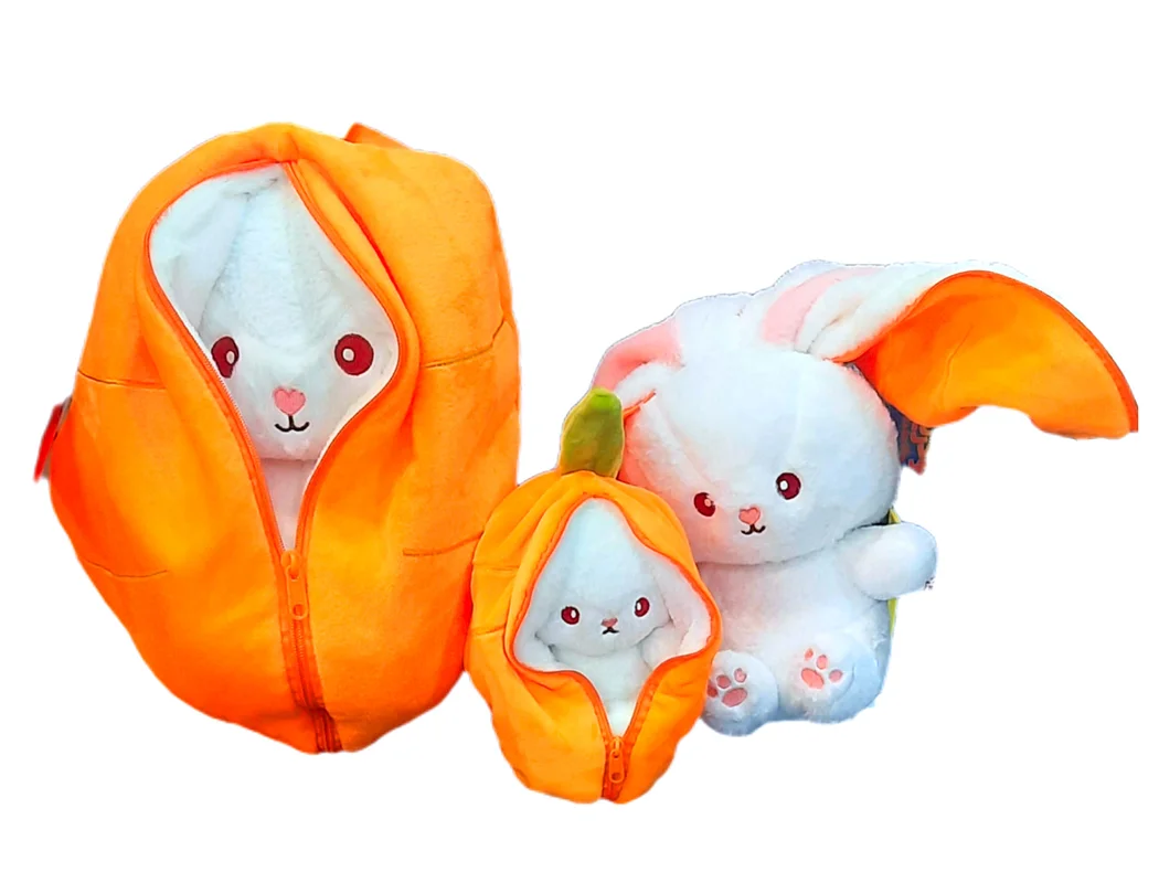 خرید اسباب بازی عروسک پولیشی عروسک «خرگوش سوپرایزی هویجی» Carrot Surprise Rabbit Plush Doll