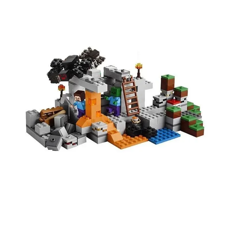 خرید لگو ماین کرافت، لگو استیو، لگو اسپایدر، لگوغار، لگو حفره، لگو زیر زمین، لگو «ماینکرافت، ساخت وساز در زیرزمین»  Lego My World Minecraft Build Your Own Creations Constructor Cave 10174