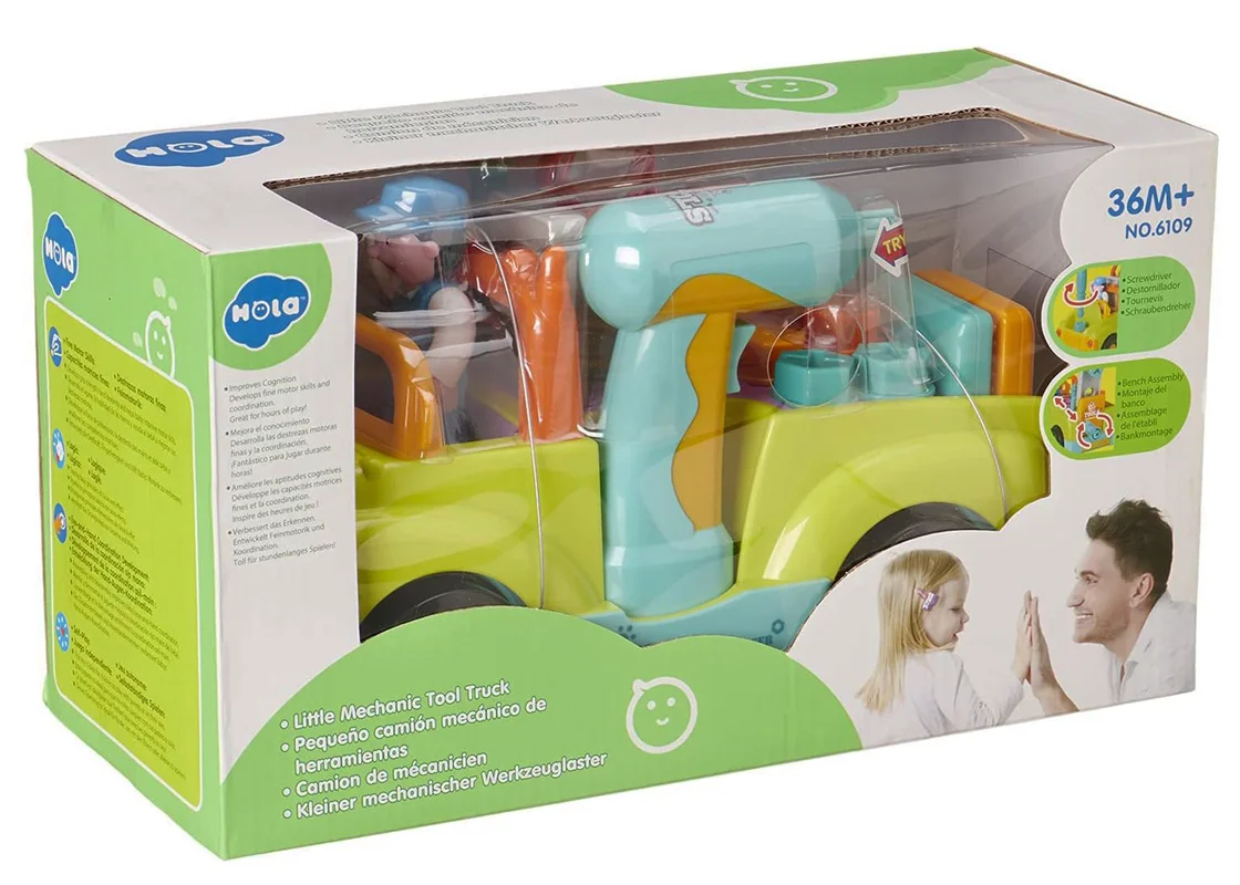 خرید اسباب بازی هولا تویز هولی تویز هالی تویز «ماشین آموزشی کامیون ابزار مکانیکی» Hola Toys Car Handyman truck No.6109