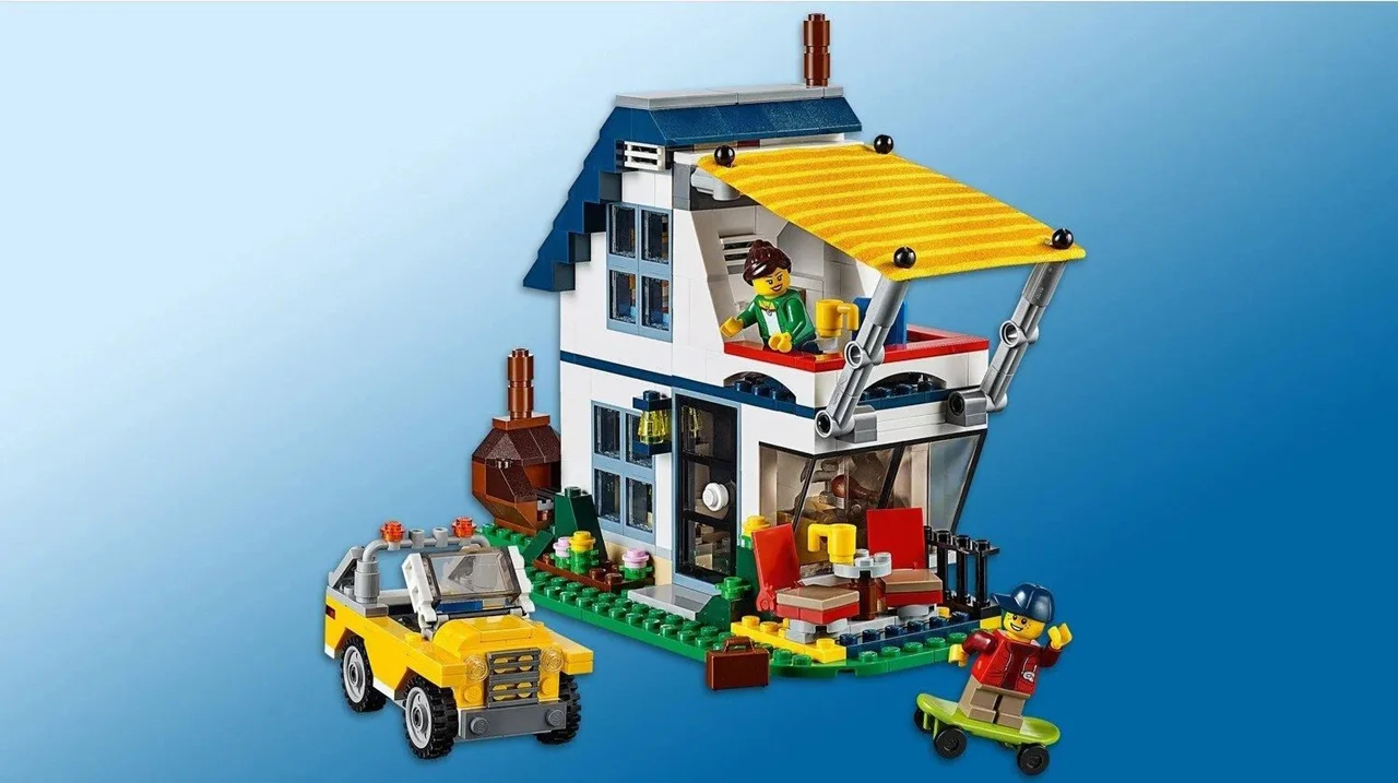 خرید لگو بریک آرشیتکت «کمپینگ تعطیلات» Building Blocks Brick Architect Holiday camping car yacht villa  3117
