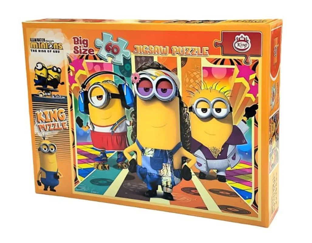 تصویر جعبه پازل مینیونها مدل Minions Jigsaw Puzzle 60 قطعه - نمای جلو