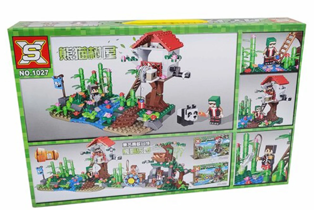 خرید لگو ساختنی مای ورلد «ماینکرافت خانه درختی پاندا» Building Blocks My World Minecraft Panda Tree House lego 1027