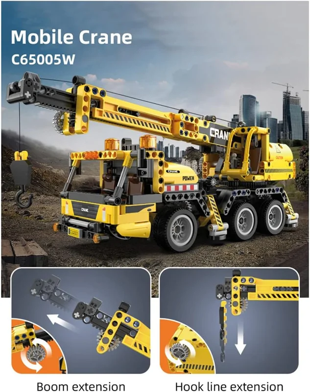 خرید لگو کادا «جرثقیل متحرک فناوری تکنولوژی» Cada Blocks Technology Crane Construction Vehicle Kit C65005W