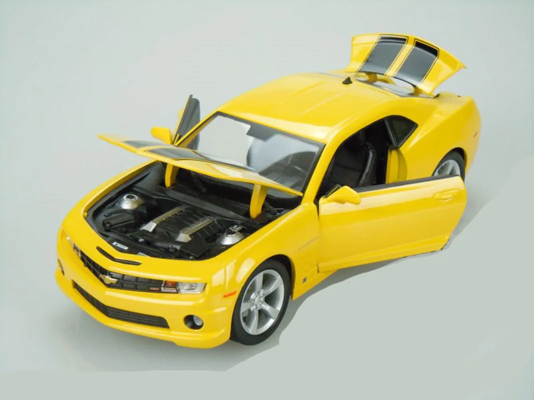 خرید ماشین فلزی مایستو «شورولت کامارو 2010 SS RS» ماشین فلزی Maisto Chevy Camaro SS RS, Yellow w/ Black Stripes 31173