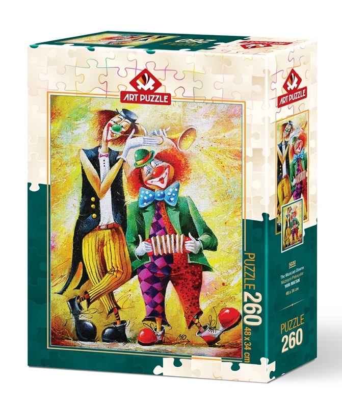 خرید آرت پازل 260 تکه «دلقک های نوازنده»  Heidi Art Puzzle Musician Clowns 260 Pieces 5030
