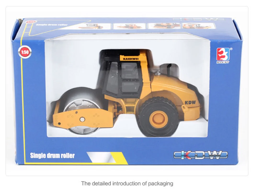 خرید ماکت فلزی ماشین فلزی کایدویی «غلتک فلزی، غلتک تایر لاستیکی» KWD Kaidiwei die cast Lastik Tekerlekli Silindir 625018