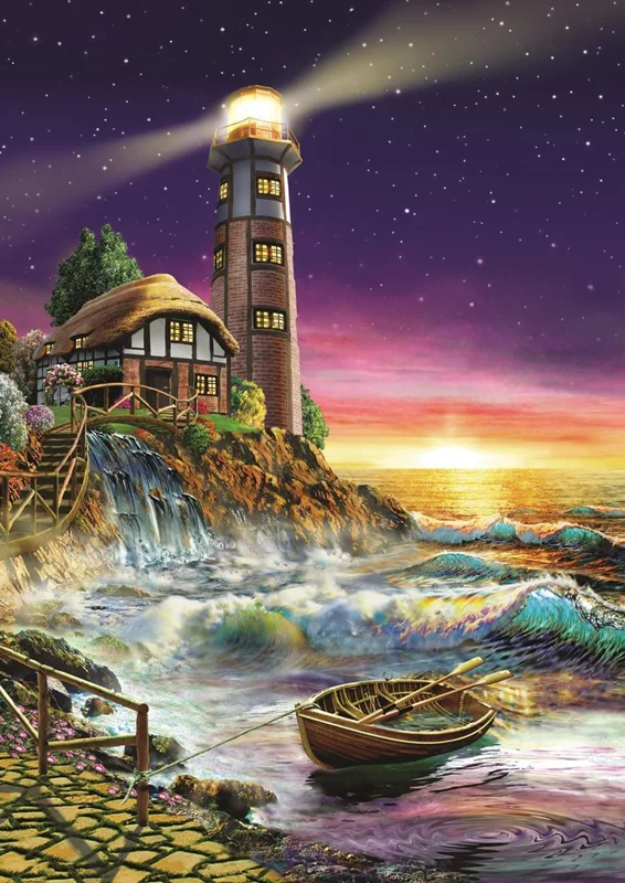 خرید آرت پازل 500 تکه «غروب خورشید از فانوس دریایی» Heidi Art Puzzle Sunset from the Lighthouse 500 pcs 4210