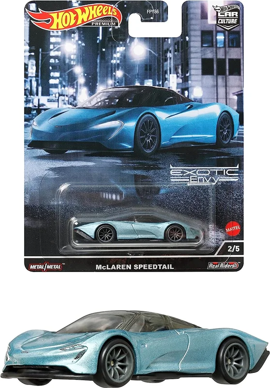 خرید ماشین فلزی ماکت فلزی هات ویلز کار کالچر «مک لرن اسپیدتیل» ماشین فلزی Hot Wheels Car Culture Premium Exotic Envy McLaren Speedtail 2/5 HCJ92