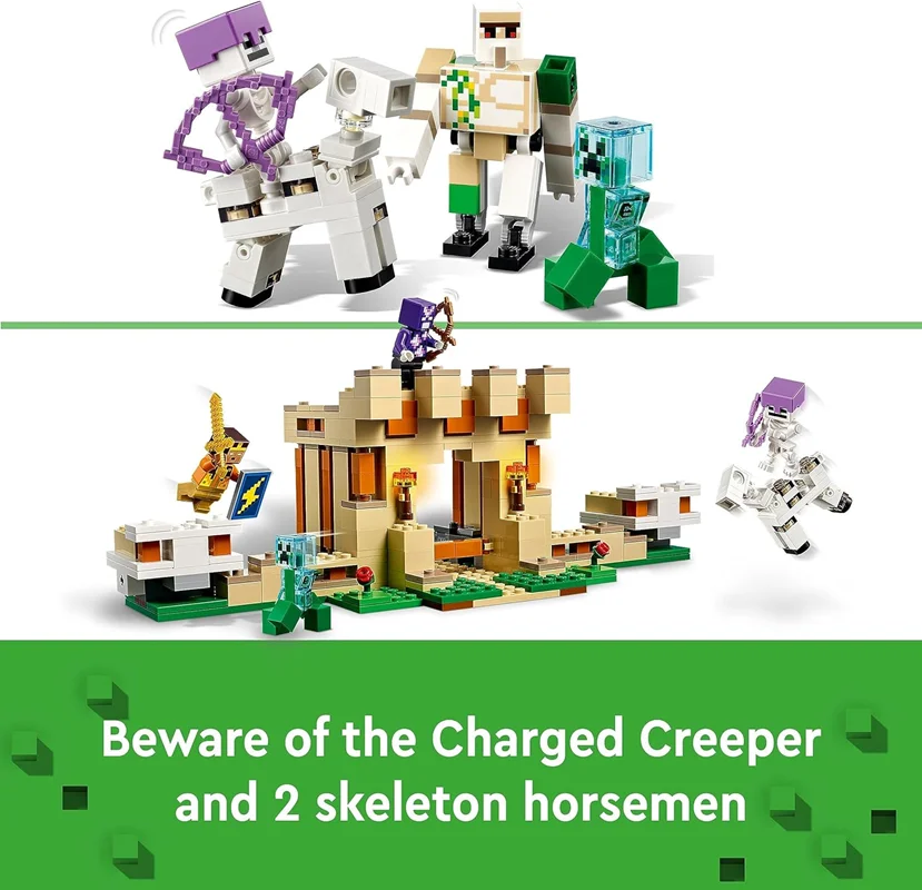 خرید لگو ماینکرفت لگو معبد لگو قلعه لگو آهنین لگو «معبد گولم آهنین» Minecraft Lego The Iron Golem Fortress 23008