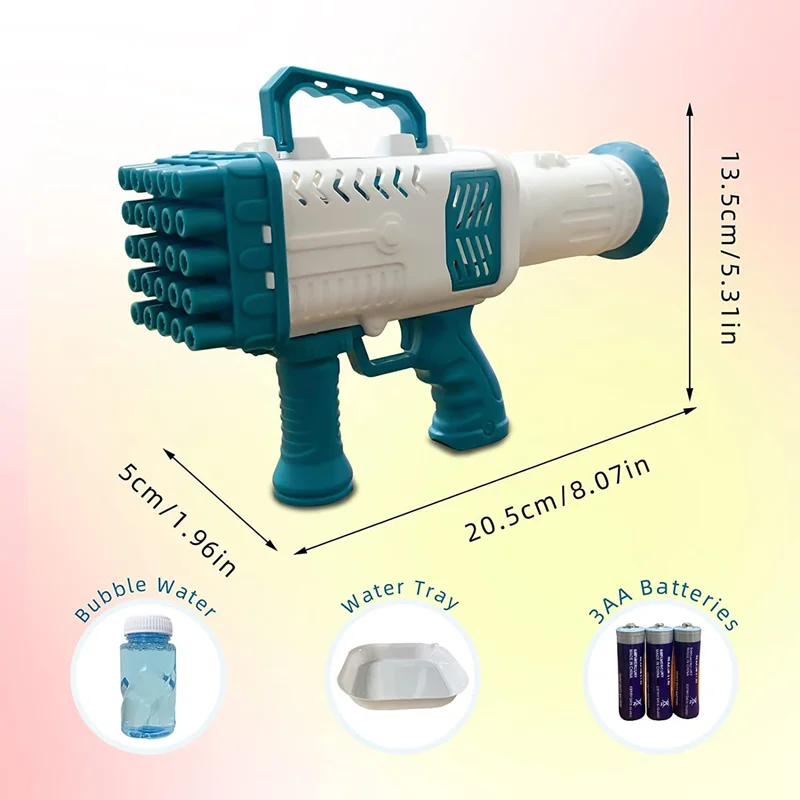 اسباب بازی تفنگ حباب ساز مدل Rocket Bubble Machine 1198A - ابعاد دستگاه
