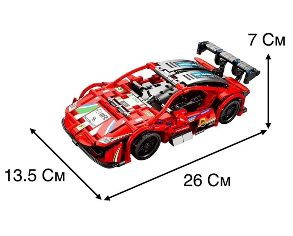 ابعاد خط کشی شده لگو ماشین کنترلی Pingao RC Car 70019
