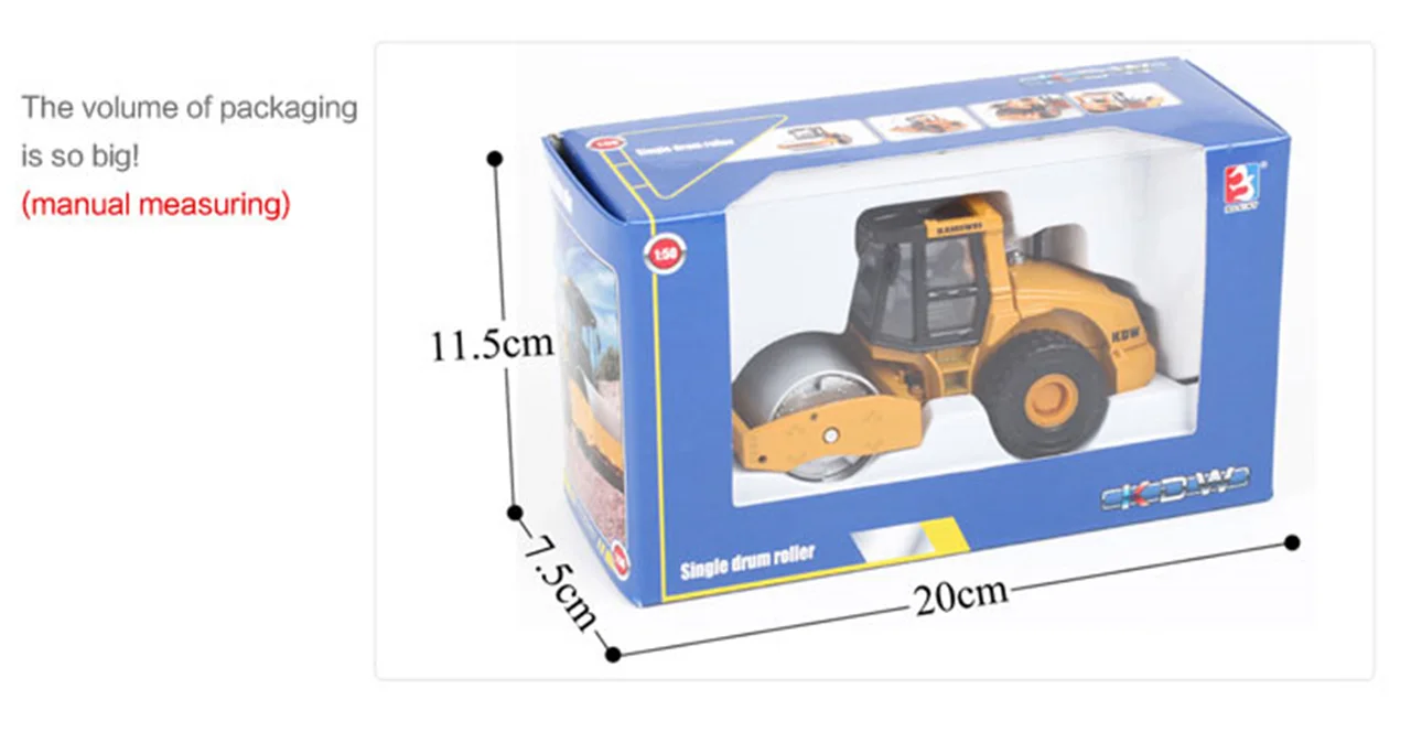 ماکت فلزی ماشین فلزی کایدویی «غلتک فلزی، غلتک تایر لاستیکی» KWD Kaidiwei die cast Lastik Tekerlekli Silindir 625018