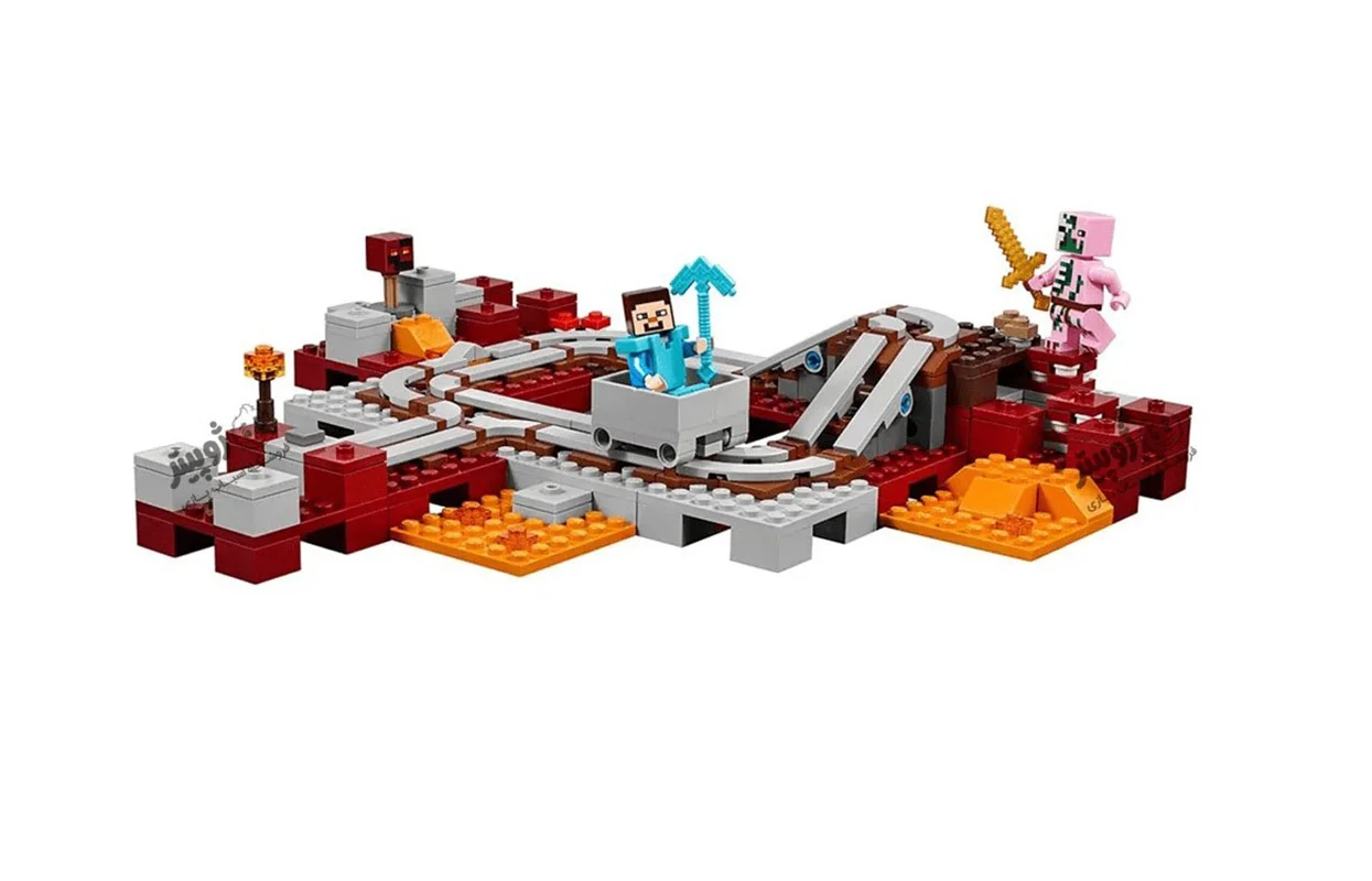 لگو ماینکرفت Underground Railway 10620 نمایش مسیر ریلها
