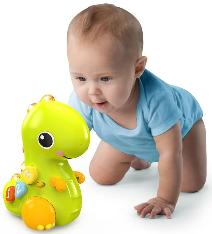 خرید اسباب بازی بریت استارتس «گربه GO Go Dino» دایناسور گوگو دینو  Bright Starts Go Go Dino Cat and Count Baby Toy P1321Bright Starts Go Go Dino Cat and Count Baby Toy P1321