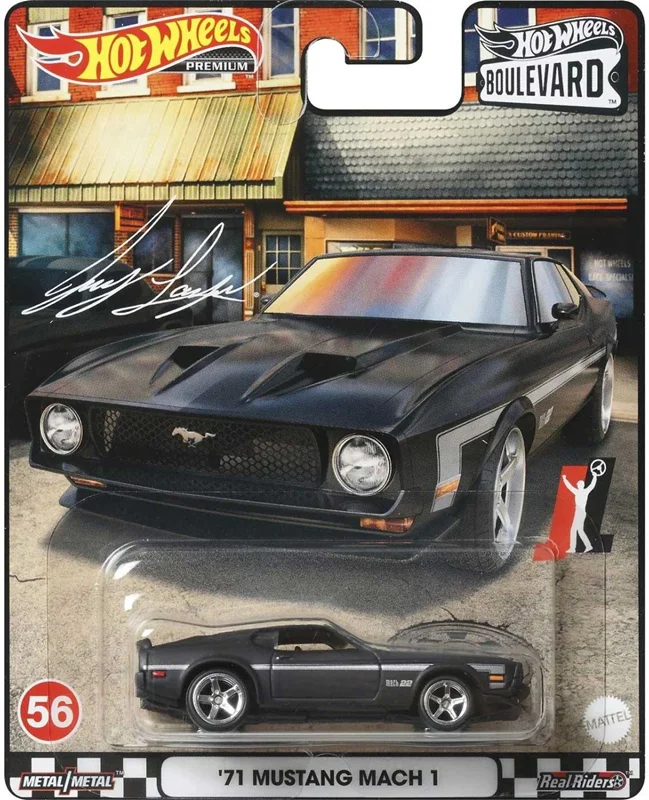 خرید ماشین فلزی ماکت فلزی هات ویلز کار کالچر «71 موستانگ ماخ» ماشین فلزی Hot Wheels Car Culture Premium Boulevard 71 Mustang Mach 1  56 HCR21
