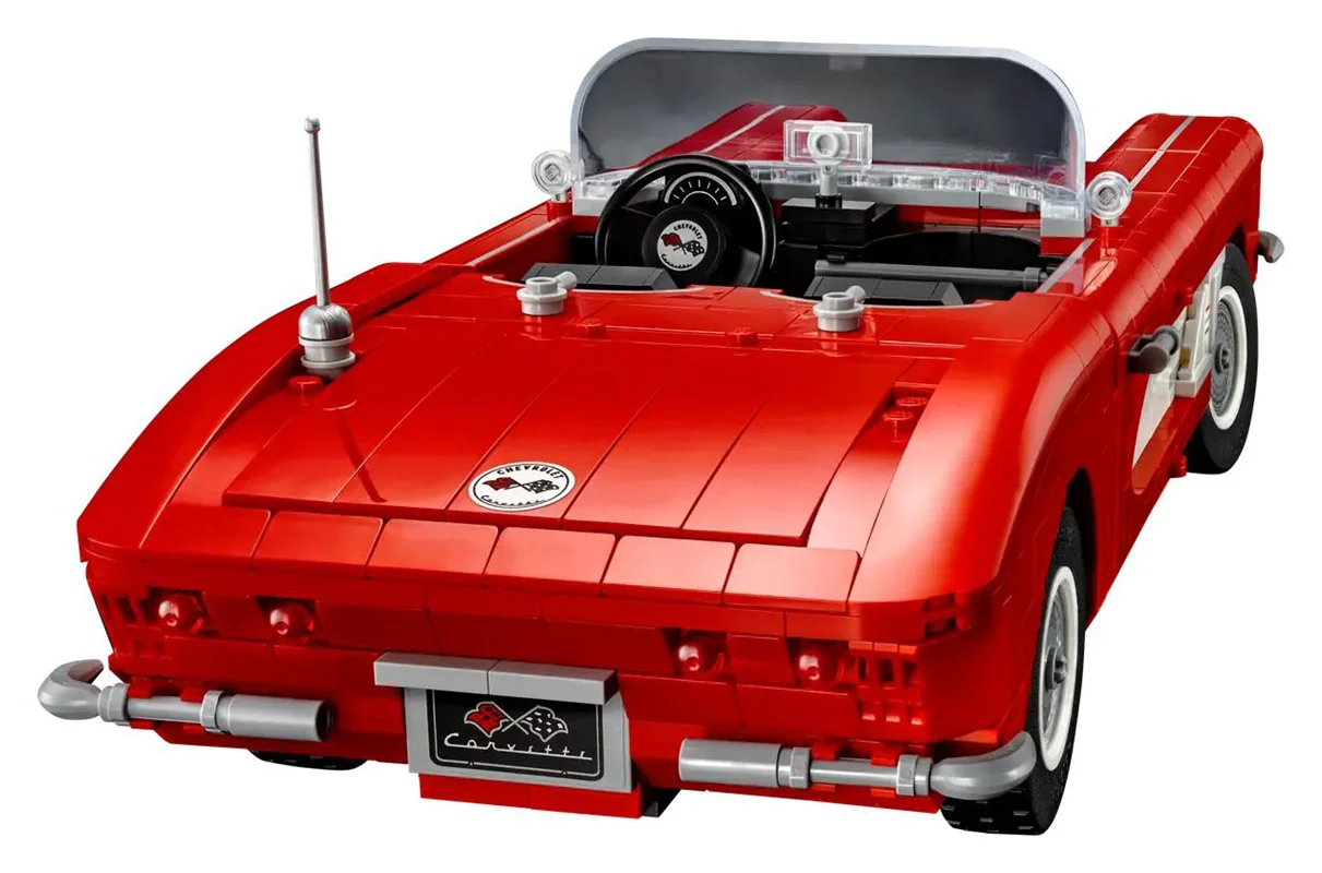 "LEGO Brand Icons Corvette 10321 - مجموعه ساختنی ماشین کلاسیک کوروت با جزئیات دقیق و طراحی زیبا."