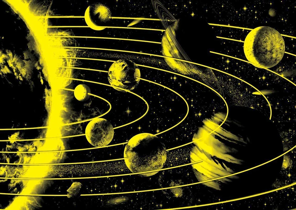 پازل شمس، پازل خورشید، پازل منظومه پازل شب نما آرت پازل 1000 تکه  شب نما «منظومه شمسی» Heidi Art Puzzle Neon Series Solar System 1000 pcs 5012