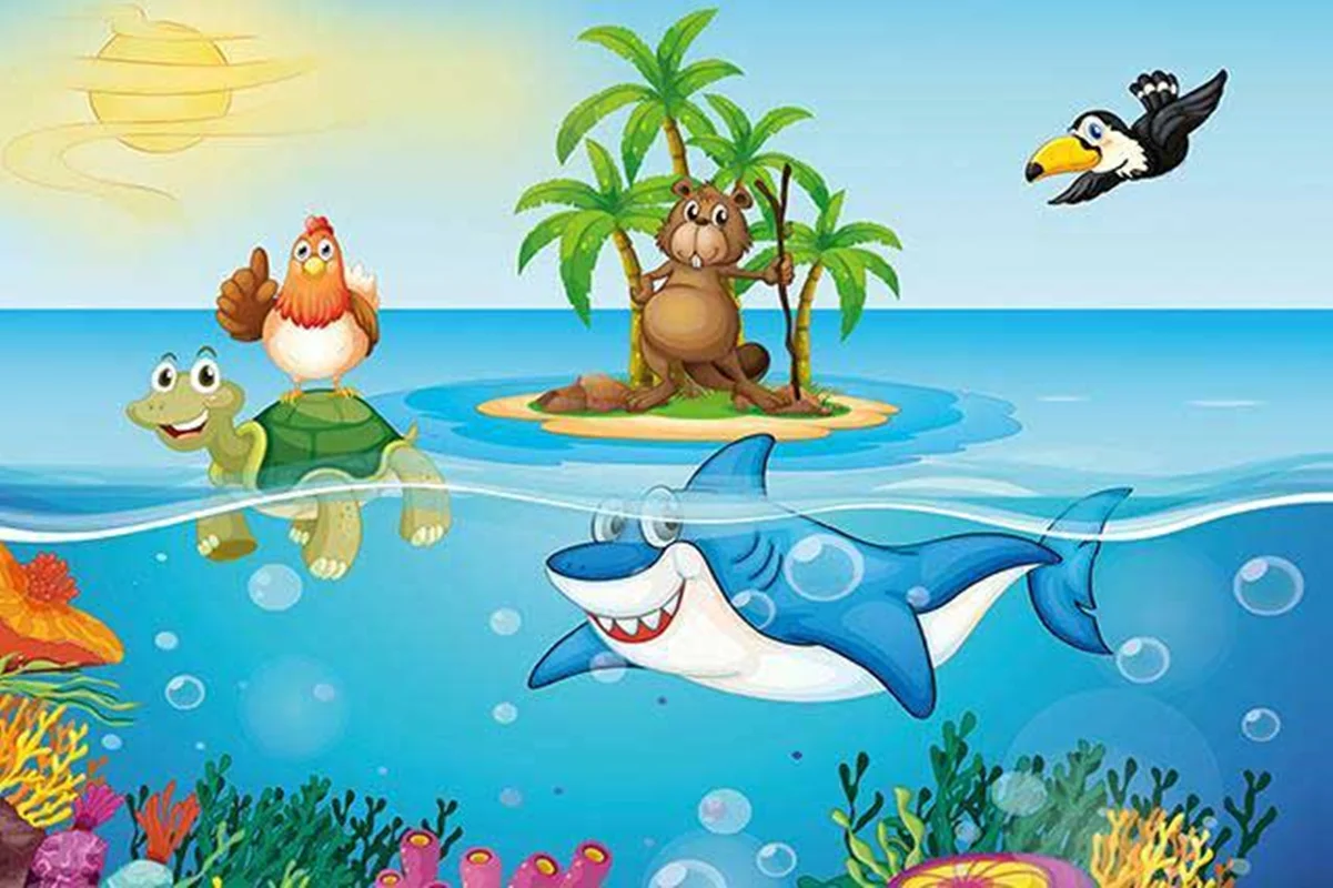 خرید آرت پازل کودکان چوبی 50 تکه «تعطیلات پرندگان»  Heidi Art Puzzle Kids Holiday Chicken Wooden Puzzle 50 pcs 5889