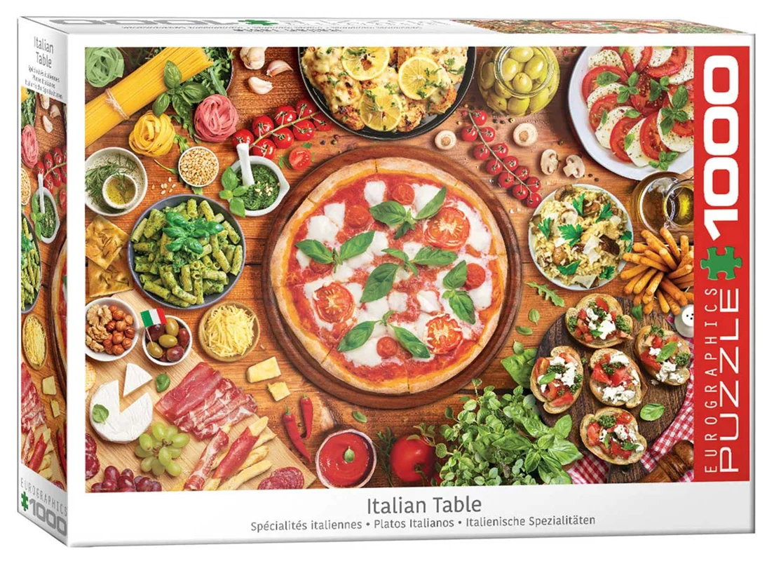 تصویر جعبه پازل از نمای جلویی میز ایتالیایی Eurographics Puzzle Italian Table 6000-5615
