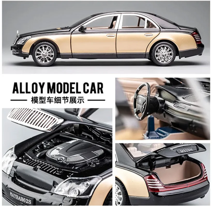 خرید ماشین فلزی ایکس ال جی «62S مرسدس میباخ» ماشین فلزی XLG Diecast Car Model Mercedes Maybach 62S 2003 M929H