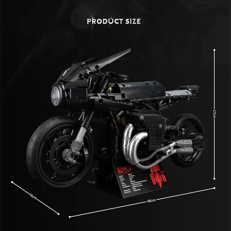 نمایش ابعاد ساخته شده لگو موتور بتمن رمبوم